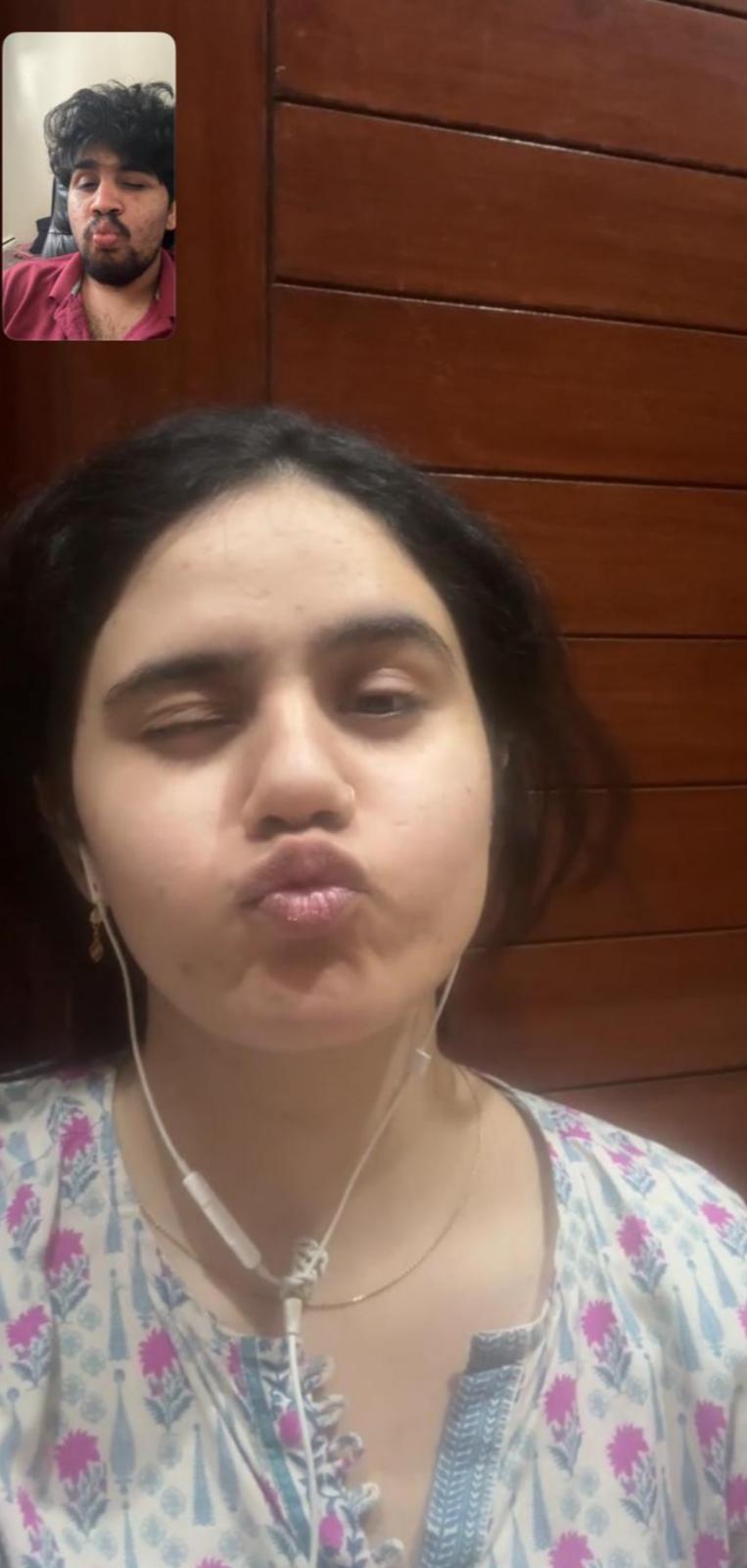 A video call memory with Sharmeen